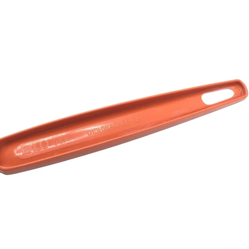 Ekco Pasta Server Spaghetti Spoon Orange Heat-Resistant Nylon Slotted Utensil